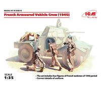 ICM ICM35615 FRENCH ARMOURED VEHICLE CREW 1940 4 FIGURES KIT 1:35 Modellino