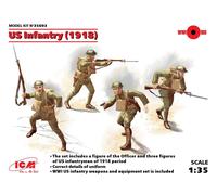 ICM ICM35693 US INFANTRY 1918 4 FIGURES KIT 1:35 Modellino