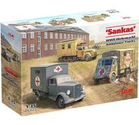ICM - Modellino Camion 'sankas' Wwii Wehrmacht Ambulance Trucks |icm|ds3523| 1:35 Modellino Char Promo