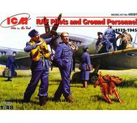 ICM RAF Personale 8 Soldati Meccanici Figure Cacciatori 1:48 Modello Kit