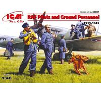 ICM ROYAL AIR FORCE RAF PILOTI E ACCESSORI 1939-1945 KIT 1:48