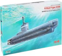 U-Boat Type XXIII, WWII German Submarine 1:350 Plastic Model Kit S.004 ICM