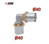ICMA 403 - Raccordo a pressare 40x40 SEMPITER® curvo doppio