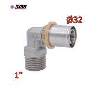 ICMA 404 - Raccordo a pressare SEMPITER® curvo maschio 32x1''