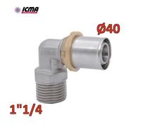ICMA 404 - Raccordo a pressare SEMPITER® curvo maschio 40 x 1''1/4