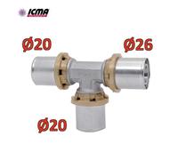 ICMA 406 - TEE T ridotto 20x20x26 SEMPITER® raccordo a pressare multistrato