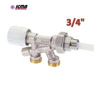 ICMA 891 - Valvola monotubo termostatizzabile 3/4'' per calorifero