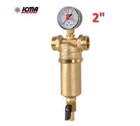 ICMA - Filtro autopulente 2'' in ottone per acqua F-F , manometro e rubinetto di
