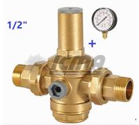 ICMA Riduttore di pressione per acqua 1/2'' M-M manometro incluso