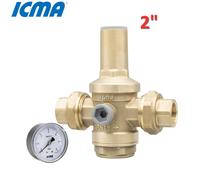 ICMA Riduttore di pressione per acqua 2'' F-F manometro incluso