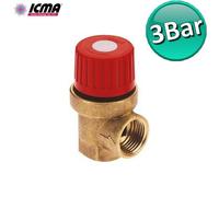 VALVOLA DI SICUREZZA 3 bar femmina - femmina 1/2''
