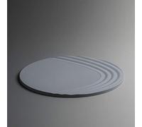 Icnbuys - Set di 2 sottopentola Zen garden, in silicone, antiscivolo, termicamente isolati, decorativi, adatti per lavastoviglie, freezer, microonde e forno, rotondi, 19,05, blu e grigio