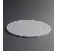Icnbuys - Set di 2 sottopentola Zen garden, in silicone, antiscivolo, termicamente isolati, decorativi, adatti per lavastoviglie, freezer, microonde e forno, rotondi, 19,05, bianco