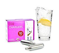 ICO 10 Pezzi Bombolette CO2 8g Non Filettate, CO2 per Acqua Frizzante Compatibili con Sifone Soda e Gasatori Seltz