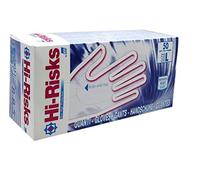 Ico 50 Pezzi Guanti Lattice Hi-Risk Blu spessorati s/p tg. m Abbigliamento e Accessori, Multicolore, Unica