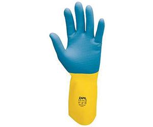 ICO CP Guanti Bicolor Lattice Giallo-Blu L