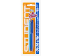 ICO Penna a sfera classica in gel STUDENT Soft Fouch / 2 pezzi/foro per appendere blister/ufficio prescolare e scuola/colori misti/silicone