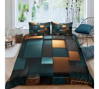 ICOBES Solid Geometry with Cool Shadows Set Copripiumino Con Stampa 3D, in Microfibra Morbido, Copripiumini Set Di Biancheria Da Letto Con Federe King(220x240cm)