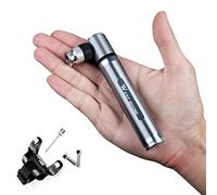 Icocopro mini Bike Pump - 160 psi Fits Presta e Schrader in lega di alluminio mini bici Air pump-reliable, Compact & light - Bicicletta pneumatico pompa per strada, BMX e mountain bike
