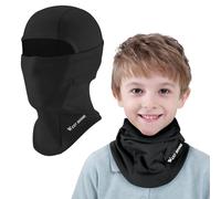 ICOCOPRO Passamontagna invernale caldo per bambini, antivento, maschera da sci, per ragazzi e ragazze, taglia unica, Nero , Taille unique-M