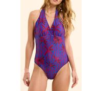ICode Blue Swimsuit With Palm Tree Print Electric Blue Taglia: M | Costumi Interi Outlet | Donna | Blu
