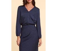 ICode Navy Blouse With Micro Leopard Print Taglia: XS | Magliette intime Outlet | Donna | Blu