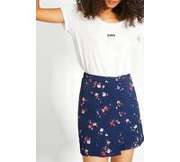 ICode Navy Blue Floral Preppy Print Skirt Taglia: 42 | Minigonne Outlet | Donna | Blu