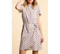 ICode Off-white Dress With Blue Petal Print Taglia: 40 | Abiti Mini Outlet | Donna | Blu