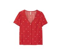 ICode Winter Crimson Heart-kiss Print Top Taglia: L | Outlet | Donna | Rosso