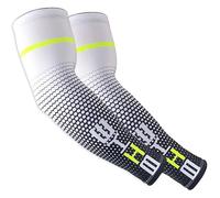 iColofun Manicotti Compressione Braccia per Ciclismo, Uomo Compressione Sportiva Manicotti per Il Braccio umidità Traspirante Protezione UV Raffreddamento o Scaldino Copriscarpe Antiscivolo