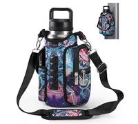 icolor Borsa da palestra magnetica porta bottiglia d'acqua con tasche per telefono e tracolla, 5 magneti integrati, custodia per bottiglia da palestra, borsa magnetica per accessori da palestra,