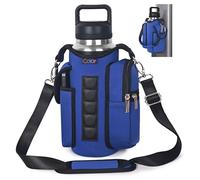 icolor Gym Borsa Magnetica Magnetica per Sport Bottiglia d'Acqua Crossbody Borsa con Scomparti per Cellulare per Uomo e Donna Supporto Magnetico per Bottiglia con Tracolla Palestra (blu)