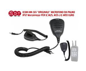 ICOM HM-165 ORIGINALE MICROFONO DA PALMO IPX7 Waterproof PER IC M25, M35 e IC-M9