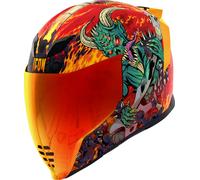 Icon Airflite Mips Blegh, casco integrale S male Rosso/Giallo/Verde