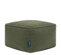 icon Amara Bouclé Pouf Poggiapiedi, Pouf Sgabello e Riempimento, Verde | Prodotto in Europa, Piccolo Pouf Sacco, Tessuto Bouclé Morbido, Pouf Sgabello per Camera da Letto e Soggiorno