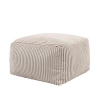 icon Amara Pouf Poggiapiedi, Beige, Velluto a Coste, Poltrona Sacco con Riempimento Incluso, Pouf Sacco, Camera da Letto, Soggiorno, Mobili Soggiorno