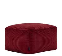 icon Amara Pouf Poggiapiedi, Borgogna, Velluto a Coste, Poltrona Sacco con Riempimento Incluso, Sgabello, Pouf Sacco, Camera da Letto, Soggiorno, Mobili Soggiorno