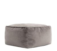 icon Amara Pouf Poggiapiedi, Grigio Scuro, Velluto, Poltrona Sacco con Riempimento Incluso, Pouf Sacco, Camera da Letto, Soggiorno, Mobili Soggiorno