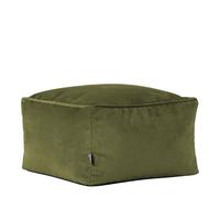 icon Amara Pouf Poggiapiedi, Verde Oliva, Velluto, Poltrona Sacco con Riempimento Incluso, Pouf Sacco, Camera da Letto, Soggiorno, Mobili Soggiorno