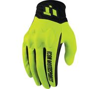Icon Anthem 2 Guanti da moto, Giallo neon, Taglia 3XL