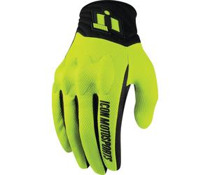Icon Anthem 2 Guanti da moto, Giallo neon, Taglia 3XL