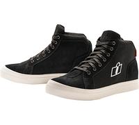 Icon Carga Scarpe da moto, nero-bianco, taglia 48 49 per maschi