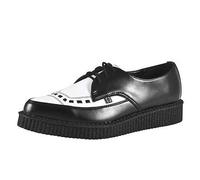 Icon Carnaby Street (T.U.K. A8140 - Scarpe da ginnastica unisex per adulti, in pelle nera e bianca, con punta appuntita, taglia 37-45, Nero e bianco, 36 2/3 EU
