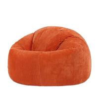 icon Classico Poltrona Sacco, Arancia, Velluto a Coste, Pouf Poltrona con Riempimento Incluso, Pouf Sacco, Camera da Letto, Soggiorno, Mobili Soggiorno