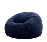 icon Classico Poltrona Sacco, Blu Navy, Velluto a Coste, Pouf Poltrona con Riempimento Incluso, Pouf Sacco, Camera da Letto, Soggiorno, Mobili Soggiorno