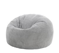 icon Classico Poltrona Sacco, Grigio, Velluto a Coste, Pouf Poltrona con Riempimento Incluso, Pouf Sacco, Camera da Letto, Soggiorno, Mobili Soggiorno