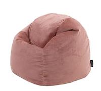 icon Classico Pouf Bambini, Rosa, Sedia Velluto, Poltrona Sacco con Riempimento Incluso, Pouf Sacco, Sedia Bambini, Mobili Camera da Letto