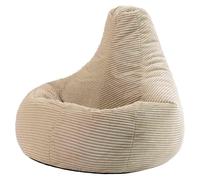 icon Dalton Poltrona Sacco, Beige, Velluto a Coste, Pouf Poltrona con Riempimento Incluso, Pouf Sacco, Camera da Letto, Soggiorno, Mobili Soggiorno