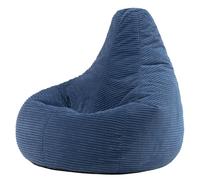 icon Dalton Poltrona Sacco, Blu Denim, Velluto a Coste, Pouf Poltrona con Riempimento Incluso, Pouf Sacco, Camera da Letto, Soggiorno, Mobili Soggiorno