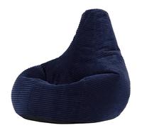 icon Dalton Pouf Bambini, Blu Navy, Velluto a Coste, Poltrona Sacco con Riempimento Incluso, Sedia Bambini, Mobili Camera da Letto